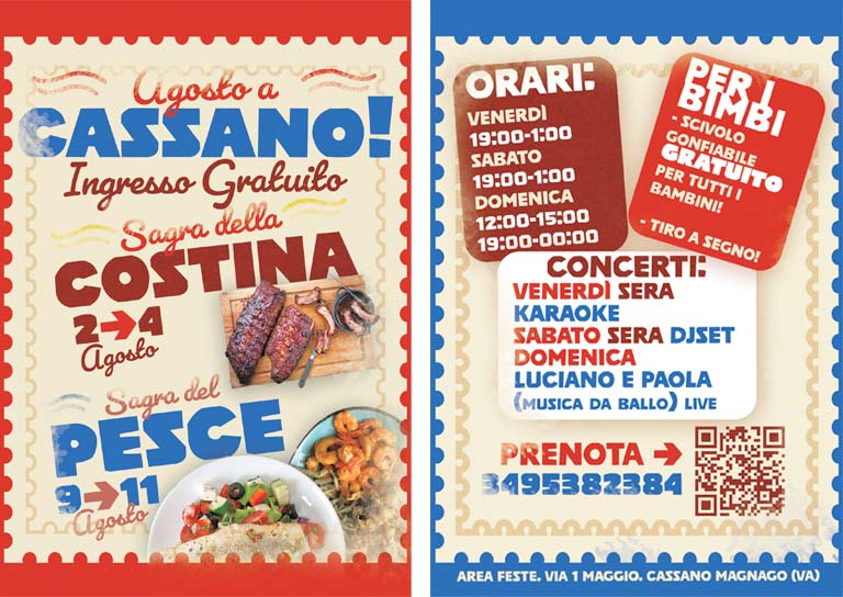 Volantino bifacciale distribuito a Gallarate.