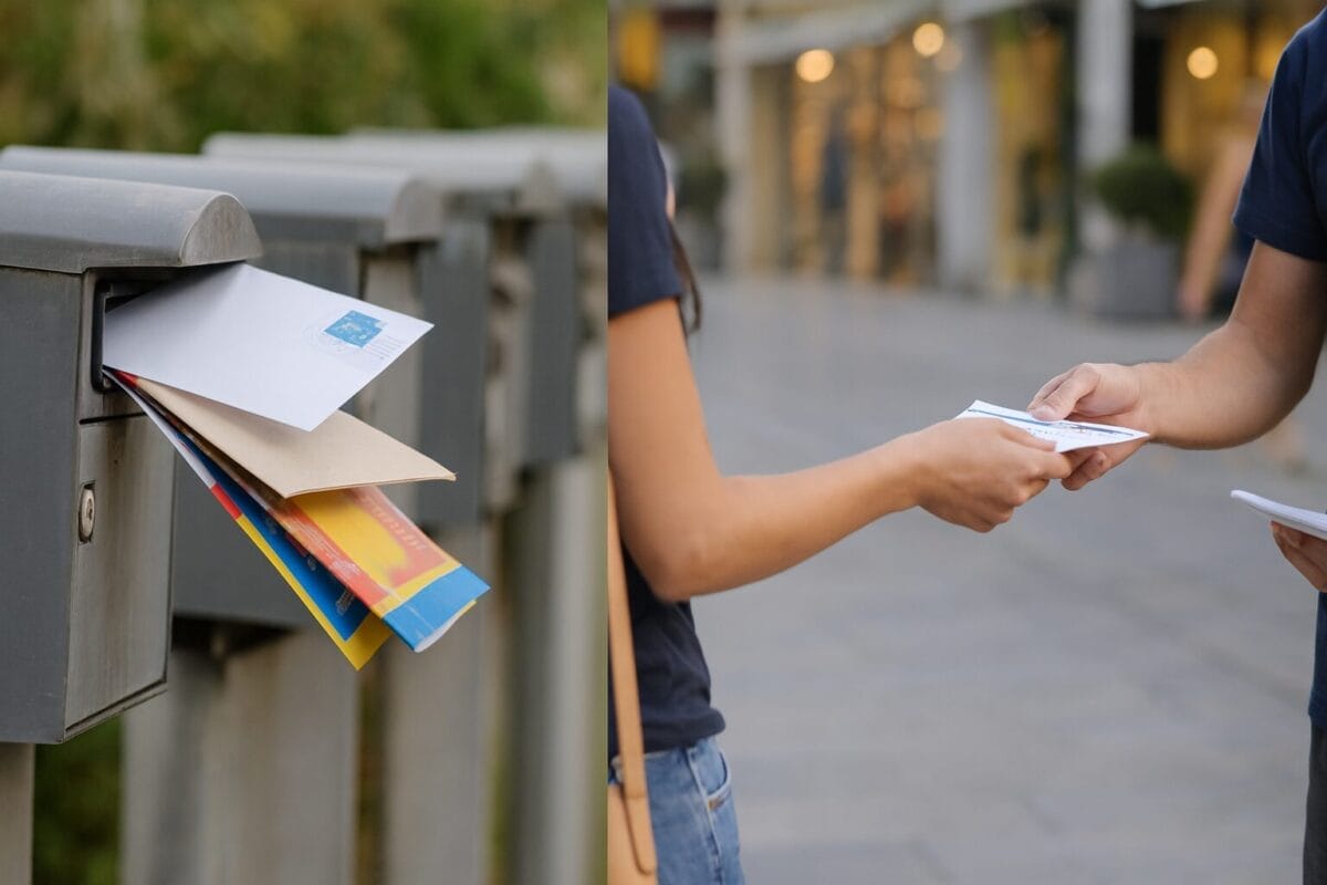 Volantinaggio postale vs volantinaggio a mano